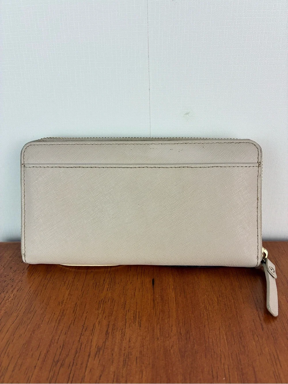 Kate Spade On Pointe Black White Swan Applique Lacey Zip Around Wallet